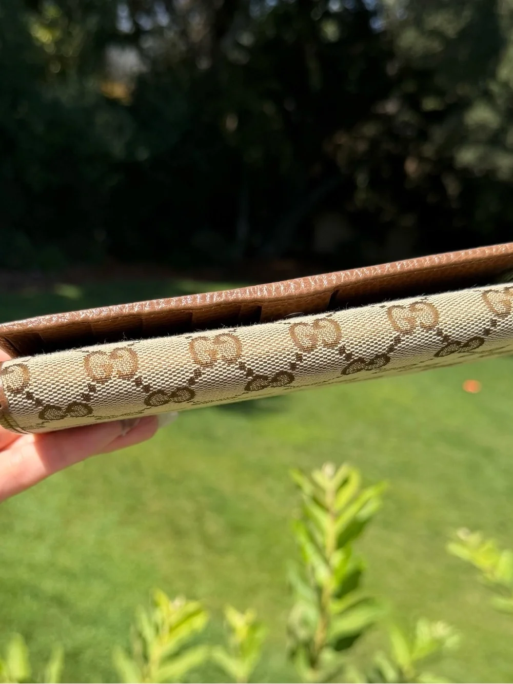 Gucci Beige and Brown GG Canvas Continental Wallet - Picture 7 of 9